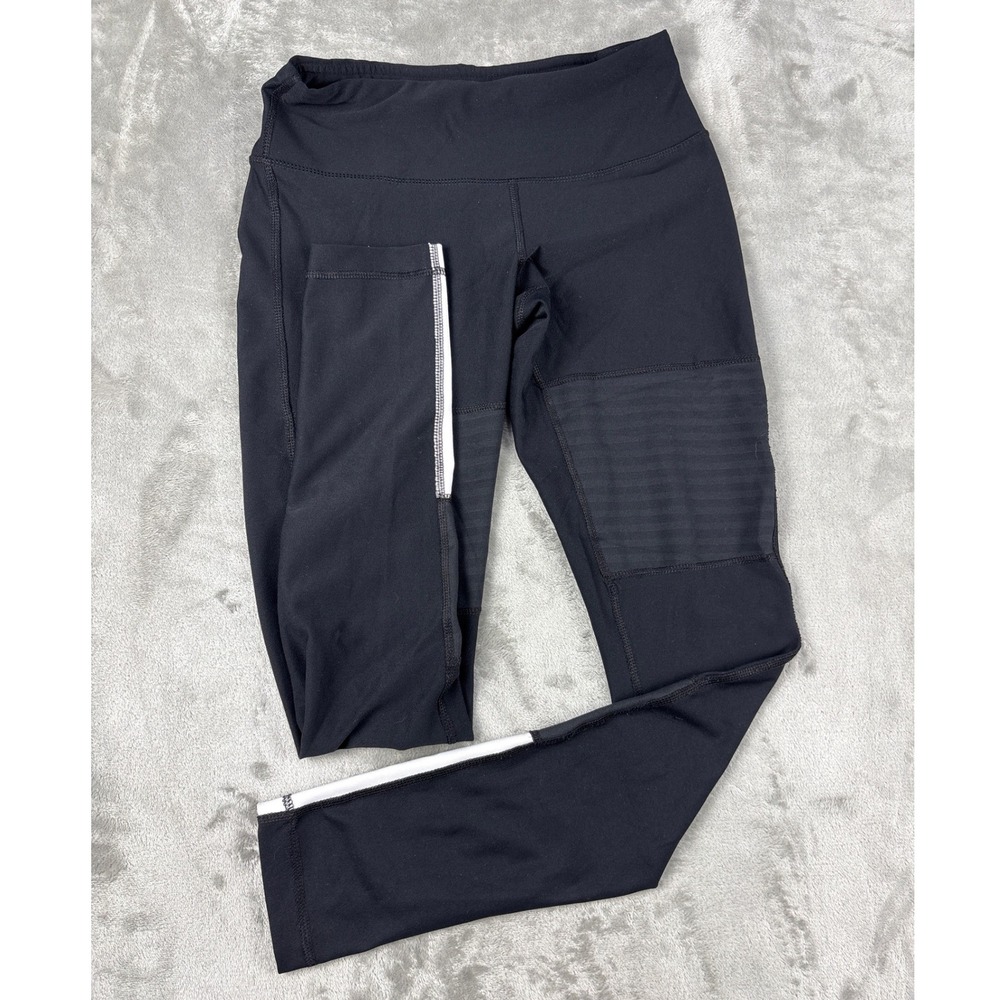 90 Degree by Reflex Womens Moto Colorblock Leggings Black White XS RN‎ 144527